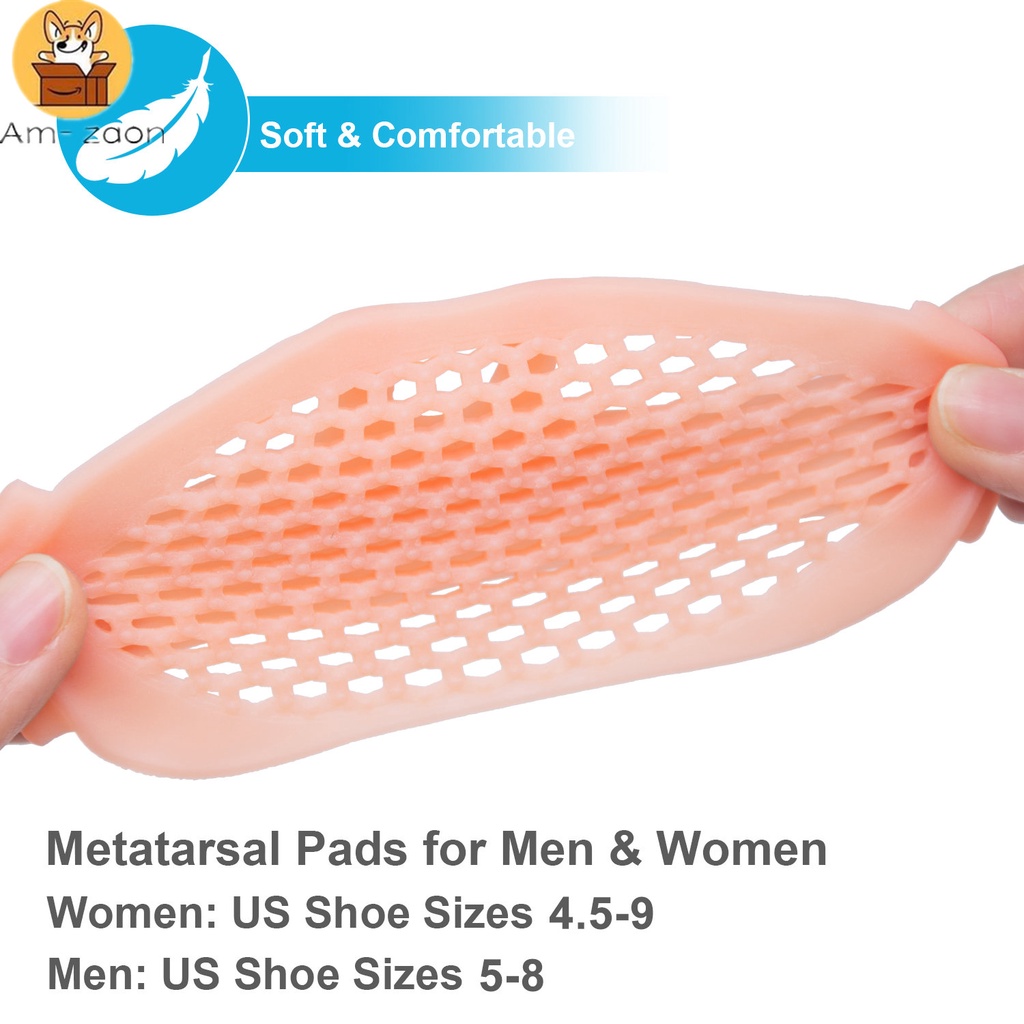 Set 2 Miếng Lót Giày Bằng Silicone Thoáng Khí Giảm Đau