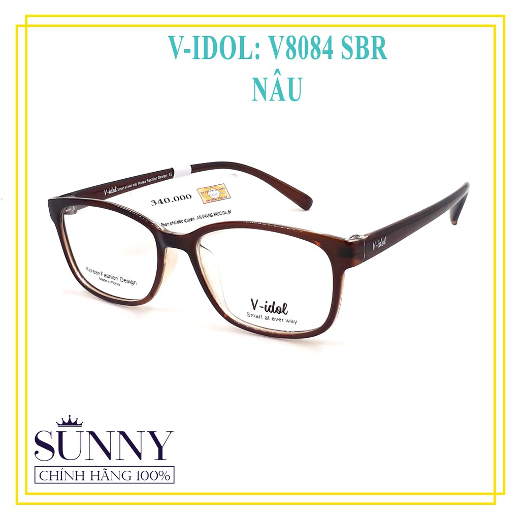 Gọng kính Vidol chính hãng có kèm tem chống hàng giả của bộ công an (full box) - V8084
