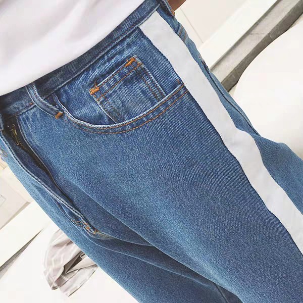 quần baggy jean sọc (tặng kèm khẩu trang su 3D)style cá tính | WebRaoVat - webraovat.net.vn