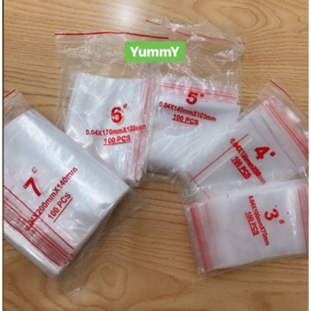 100g túi zip chỉ đỏ