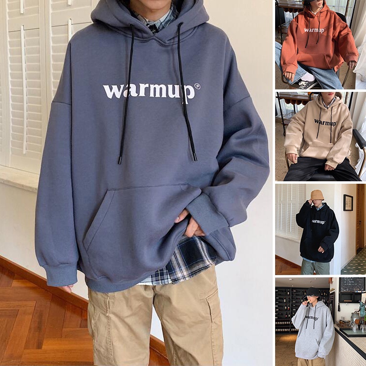 Áo hoodie tay dài in họa tiết hoạt hình phong cách Hàn Quốc cho nam 2021