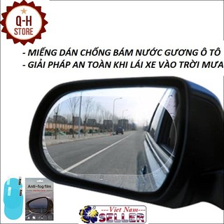 [Sale Khủng 11.11] Bộ 4 Miếng Dán Chống Bám Nước Cho Gương Chiếu Hậu Ô TÔ Hình Bầu Dục 150x100