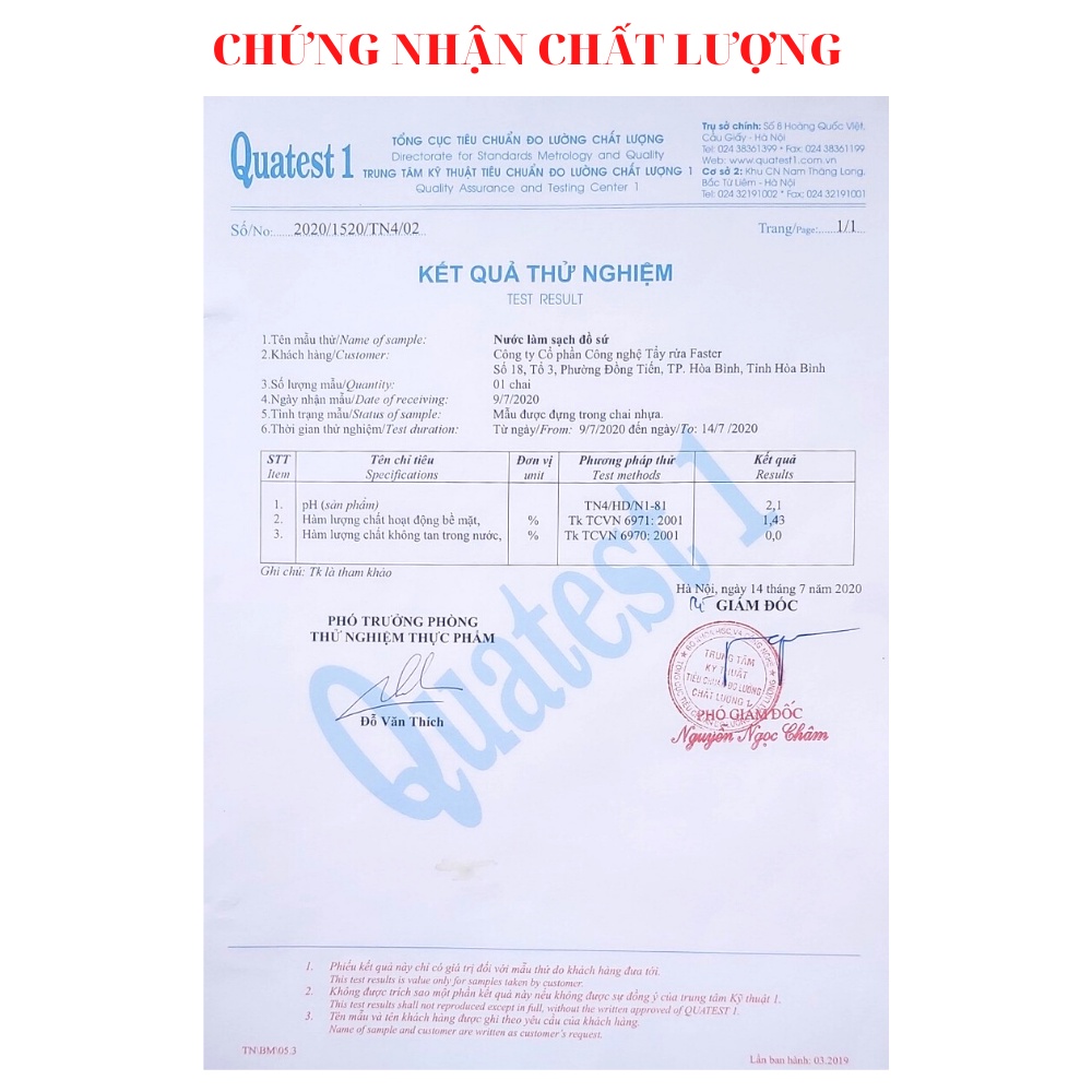 [SIÊU MẠNH] Tẩy trắng bồn cầu, cặn canxi, gạch men, vẹ sinh nhà tắm Faster Cera, siêu sạch an toàn - 500ml