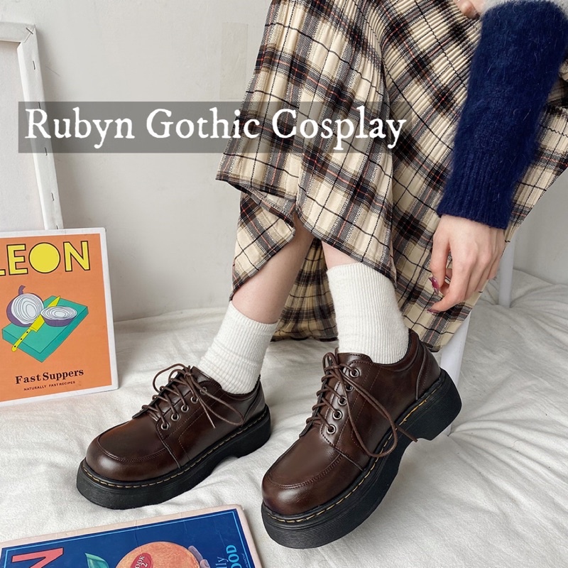[Sẵn]  Giày Oxford đế dày cá tính ( Màu đen và nâu ) Size 35 - 40, 2101