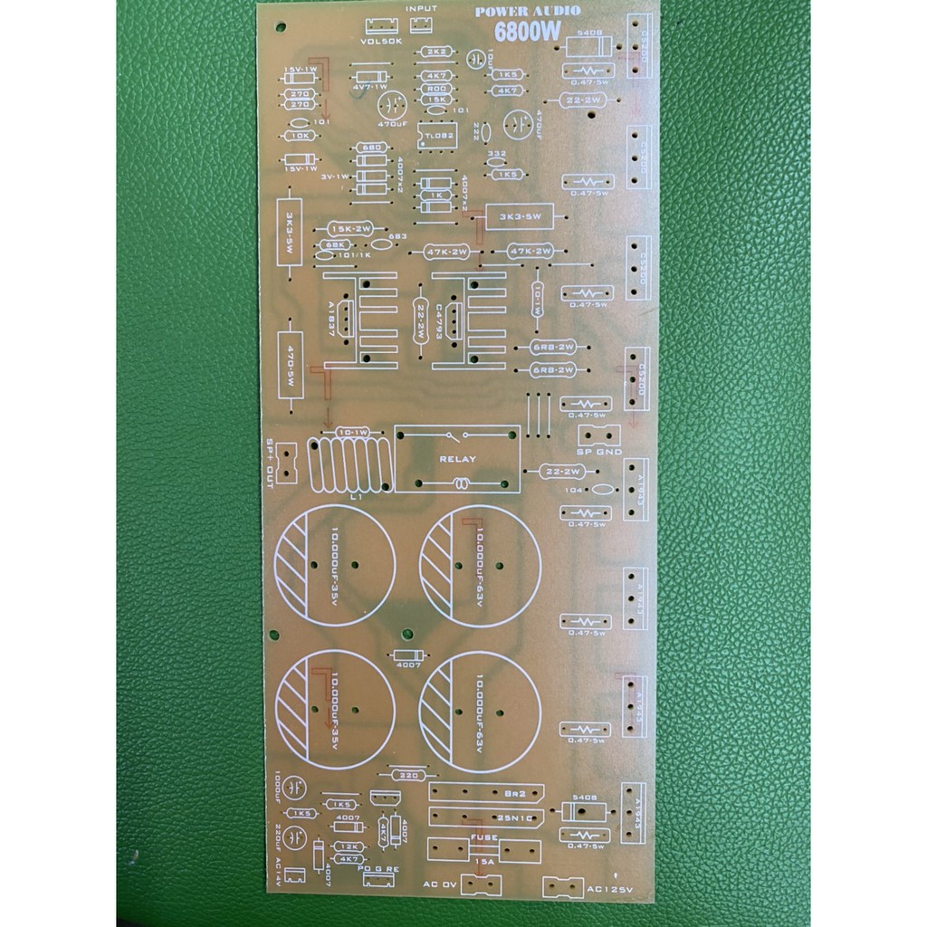 PCB Mạch công suất nguồn đơn 16 CÒNG PHÍP GỖ L FR1