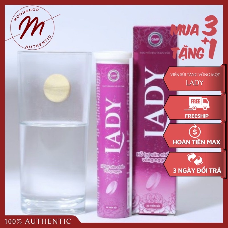 [Mua 3 tặng 1] Viên sủi nở ngực Lady chính hãng, tăng kích thước vòng 1 hiệu quả, tăng size săn chắc vòng 1