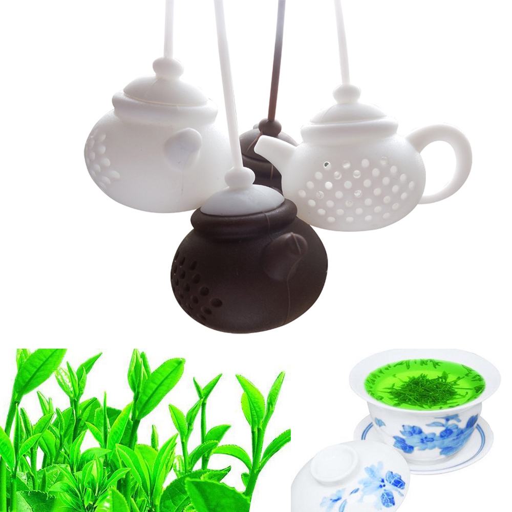 Dụng cụ lọc trà hình ấm trà bằng silicon