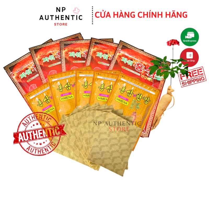 CAO DÁN HỒNG SÂM KOREA POWER GINSENG [GÓI ĐỎ 20 MIẾNG/GÓI VÀNG 20 MIẾNG]