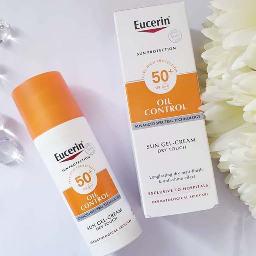 Kem Chống Nắng Eucerin Cho Da Dầu Mụn Sun Gel Cream Oil Control SPF50+ (50ml)