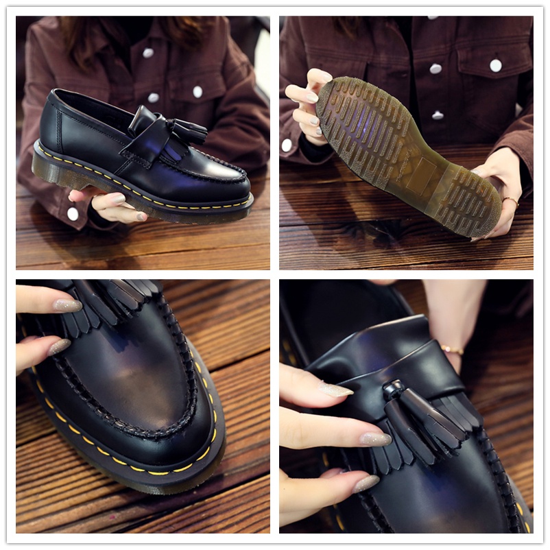 Giày lười Dr.Martens da thật phối tua rua size 35-46 thời trang thường ngày unisex