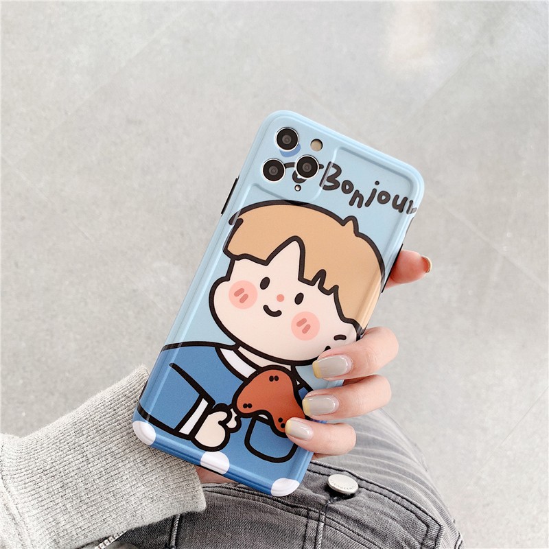 Ốp lưng iphone Bonjour IMD dày dặn viền nổi 5/5s/6/6plus/6s/6splus/7/7plus/8/8plus/x/xr/xs/11/12/pro/max/plus/promax | BigBuy360 - bigbuy360.vn