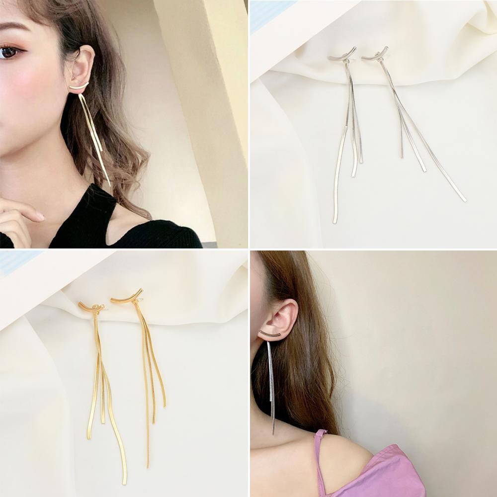 Khuyên Tai Chuỗi Dài Tua Rua Hình Học Thời Trang Thích Hợp Làm Quà Tặng