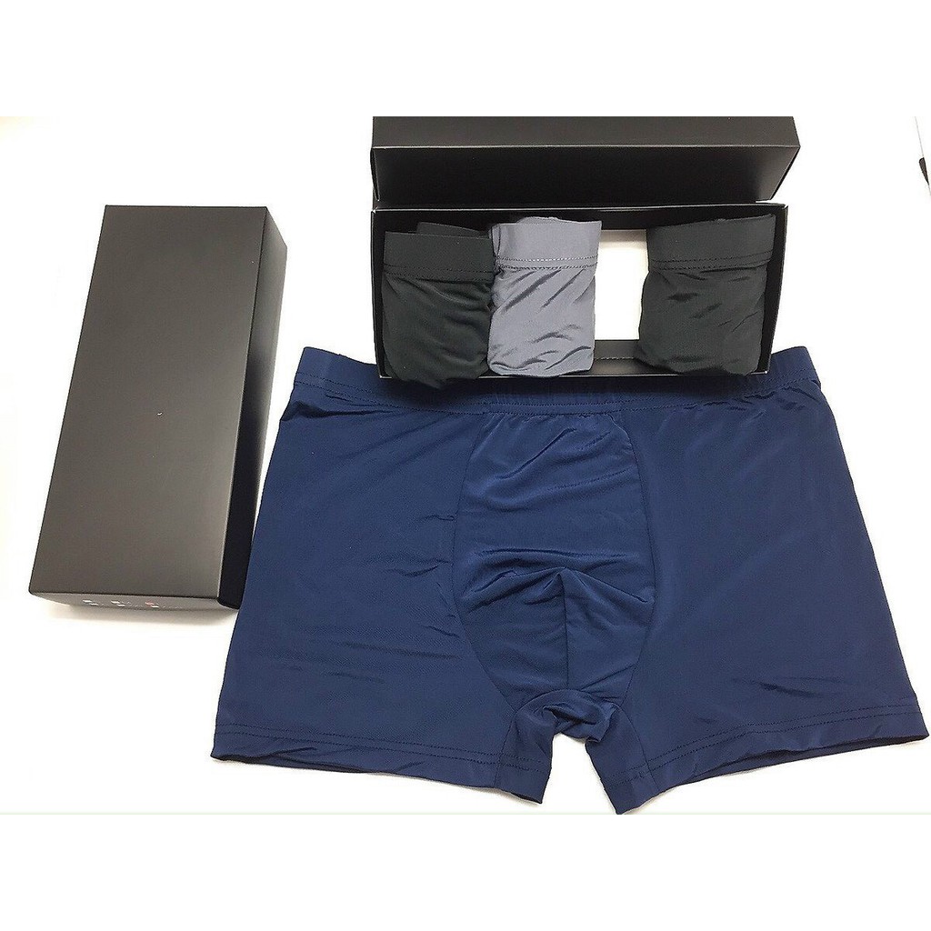 Hộp 4 Quần Lót Boxer, Sip Đùi Thun Lạnh Cao Cấp Kháng Khuẩn Ngăn Mùi Dành Cho Nam