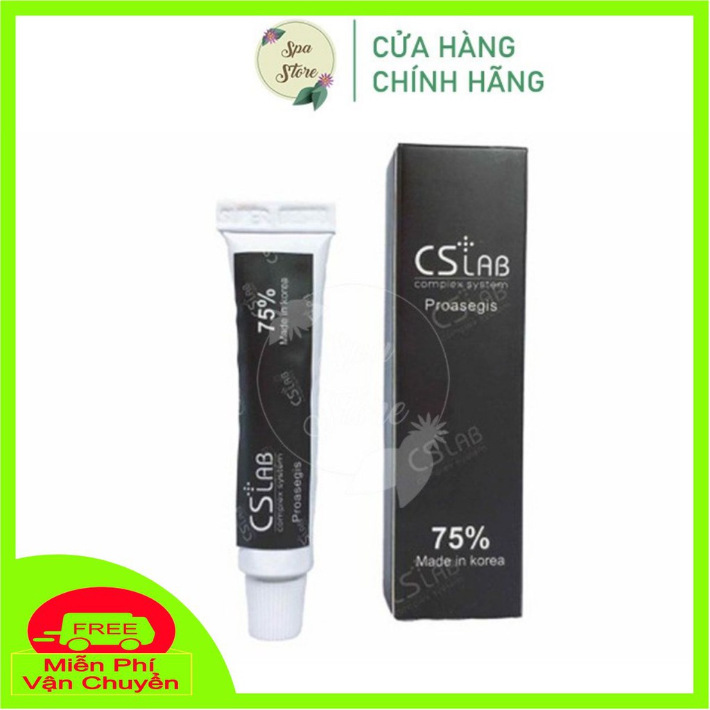 Kem CsLab Đen 75% Cao Cấp Chính Hãng Hàn Quốc Hỗ Trợ Phun Xăm Hình Thẩm Mỹ Môi Mày Mí Tuýp 10g Te Cs