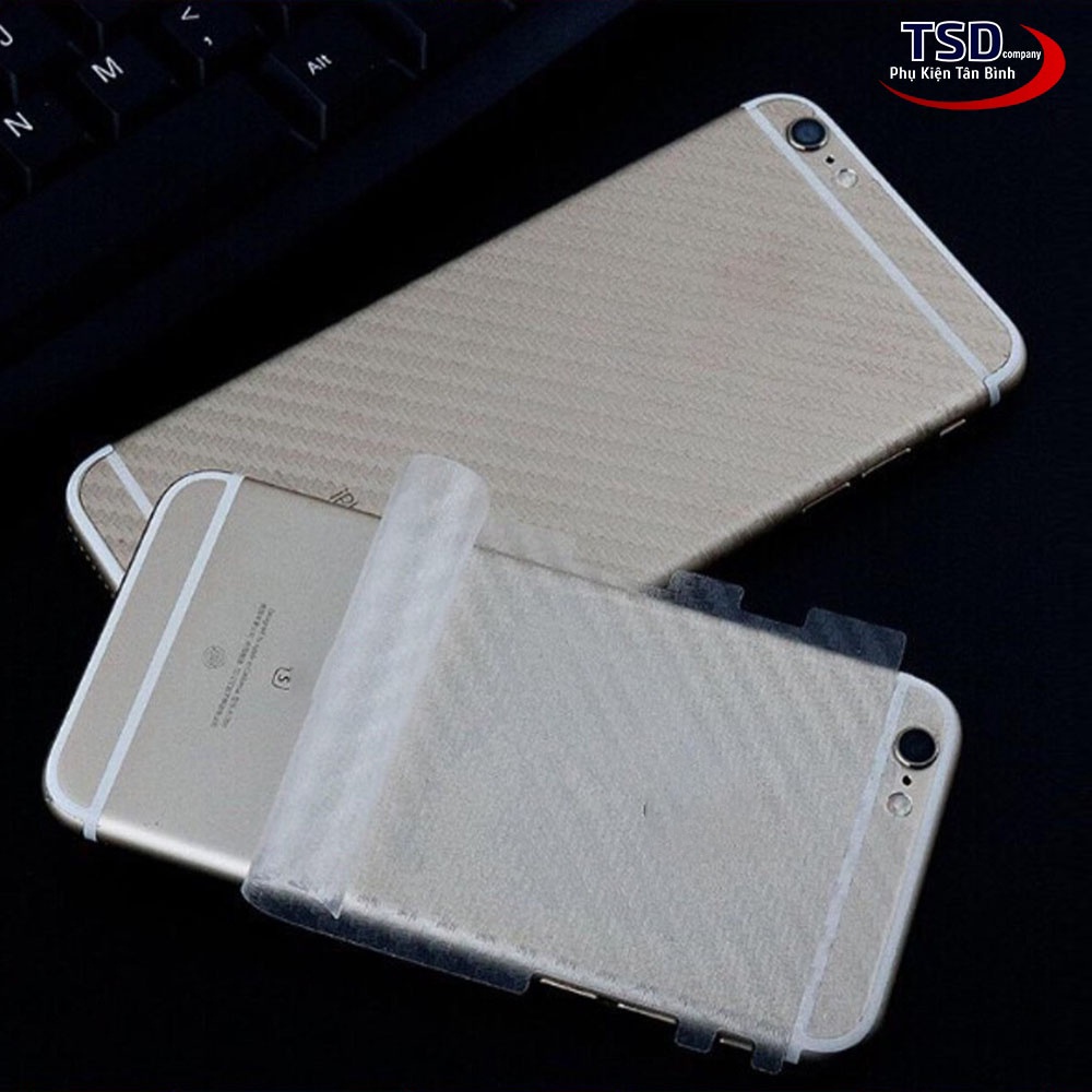 Miếng Dán Mặt Lưng iPhone Cacbon / carbon Tản Nhiệt Thoáng Khí 6/6s/6plus/7/7plus/8/8plus/plus/x/xs/11/12/13/14/pro/max