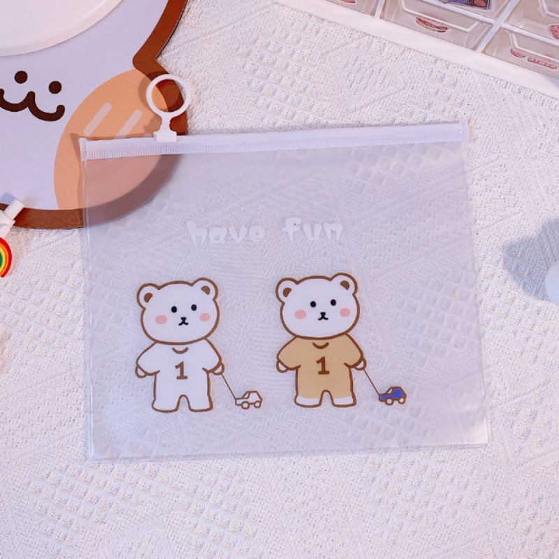 Bóp viết pu dẻo size lớn