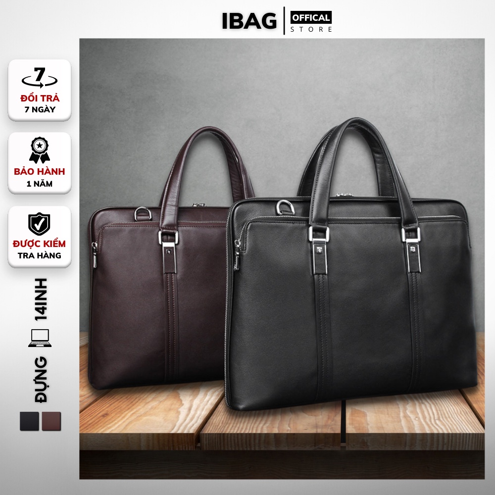 Cặp Văn Phòng - Cặp Da Công Sở Cao Cấp J.M.D ,Chất liệu Da Bò Thật ,Đựng Laptop 14inh,Chống nước,Vệ sinh dễ dàng- 𝑰𝑩𝑨𝑮