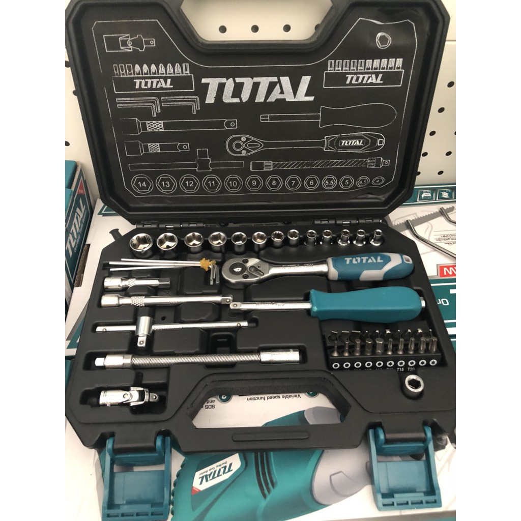 Total - THT141451 BỘ TUÝP (1/4inch) 45 CHI TIẾT 4-14MM