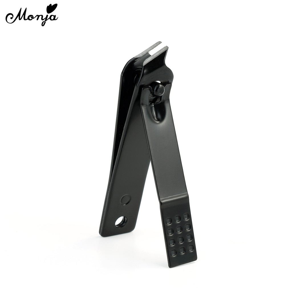[Hàng mới về] Dụng Cụ Cắt Móng Tay Monja Bằng Thép Không Gỉ Màu Đen