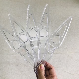 Sỉ túi 100 dao nhựa trong suốt 23cm cắt bánh kem gato