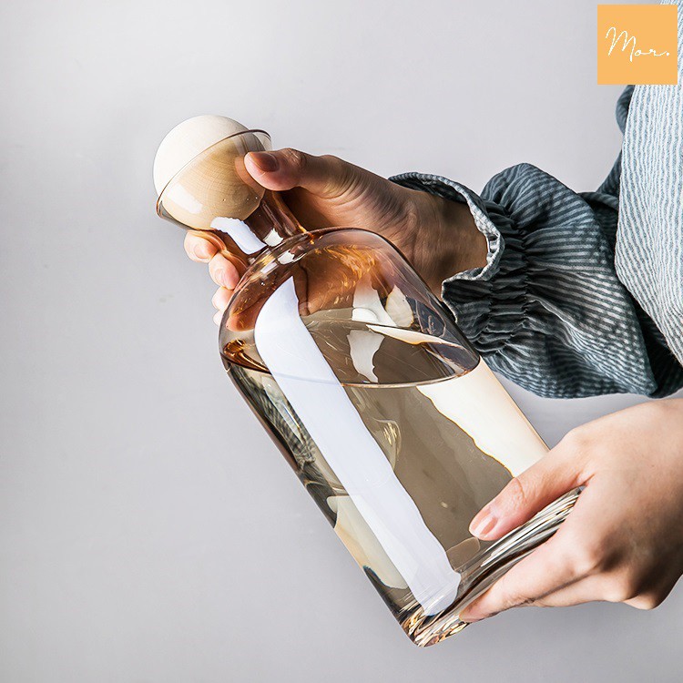 Bộ bình nước thủy tinh chịu nhiệt - 1.2L (4 màu)