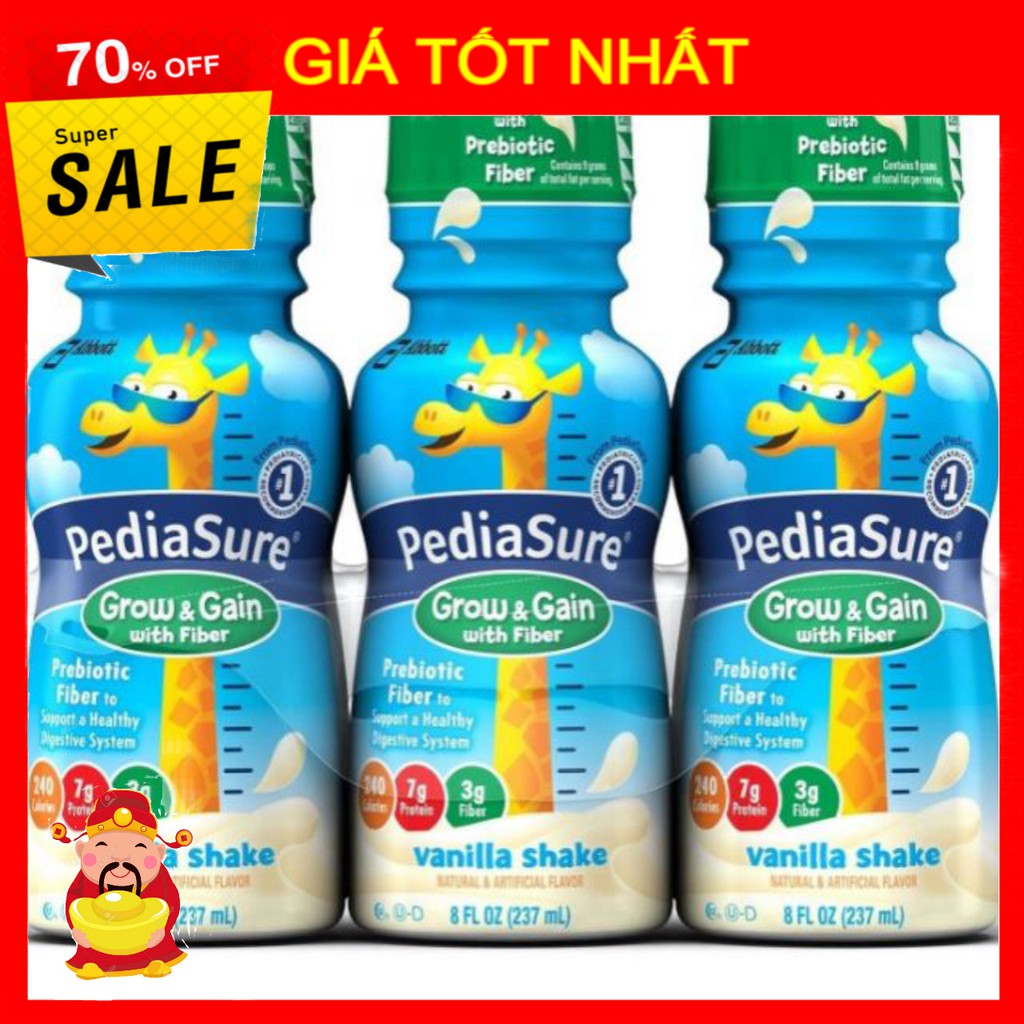 [ GIÁ TỐT NHẤT ]  Sữa nước Pediasure bổ sung chất xơ chai 237ml cho trẻ trong khoảng 2-13 tuổi [ HÀNG CHÍNH HÃNG ]