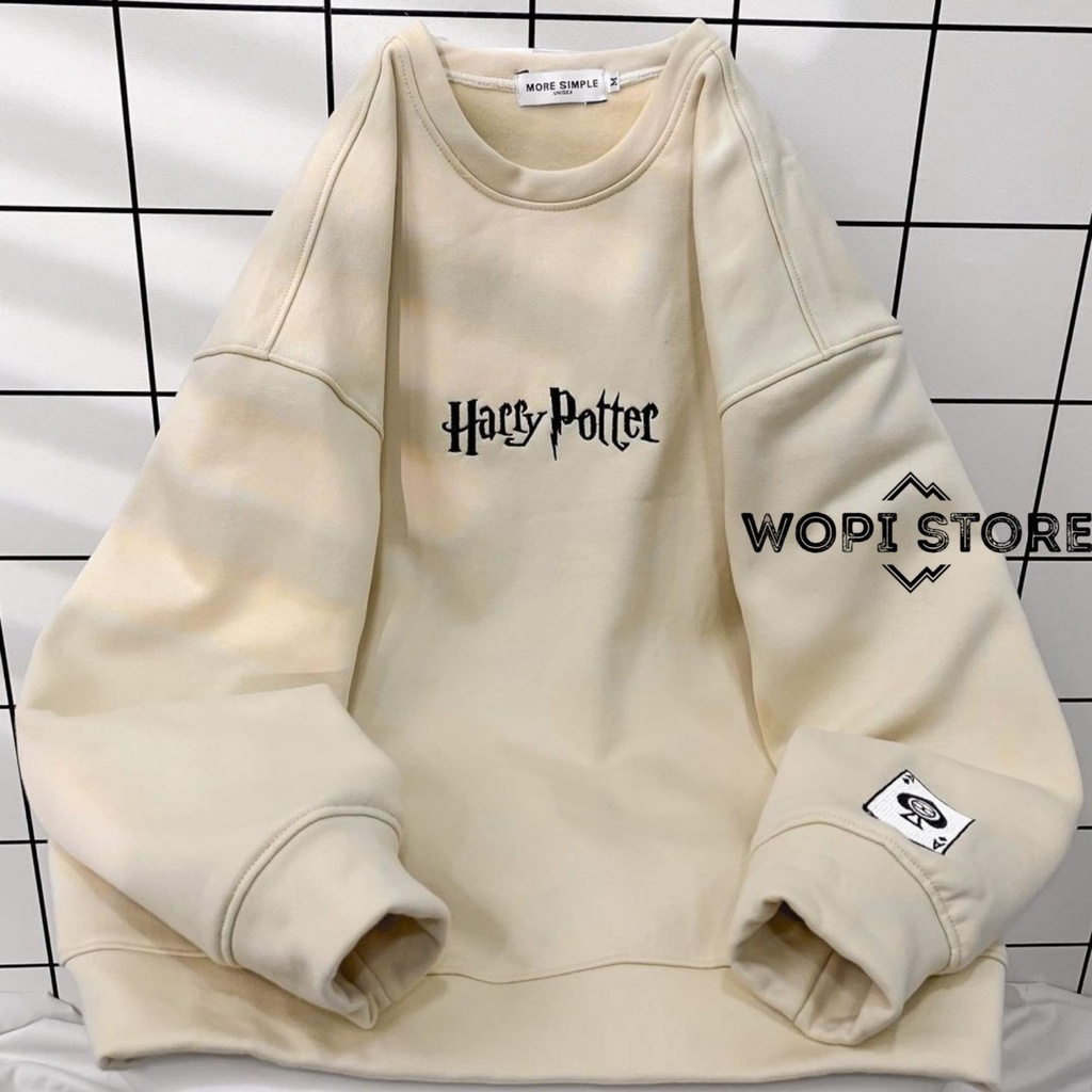 Áo Sweater Tay Dài POTTER Form Rộng Vải Nỉ Lót Bông Ulzzang Unisex