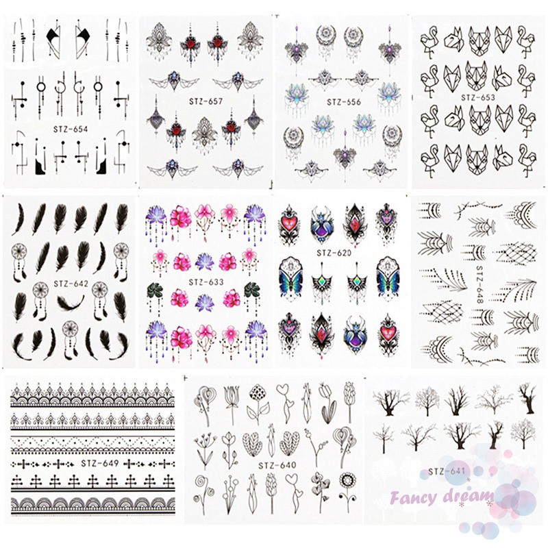 Set 40 miếng dán trang trí móng tay nghệ thuật