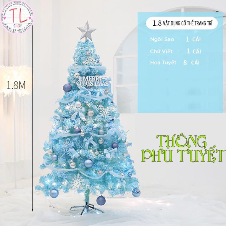CÂY THÔNG NOEL TRANG TRÍ MÀU XANH BIỂN