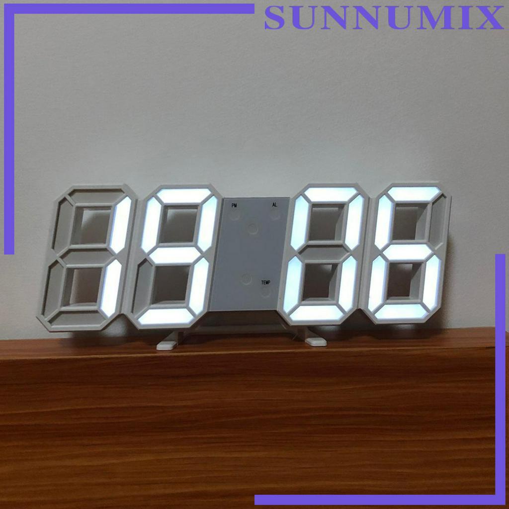 Đồng Hồ LED 3D Kỹ Thuật Số 24 / 12 Giờ Với Cổng Sạc USB Tiện Dụng