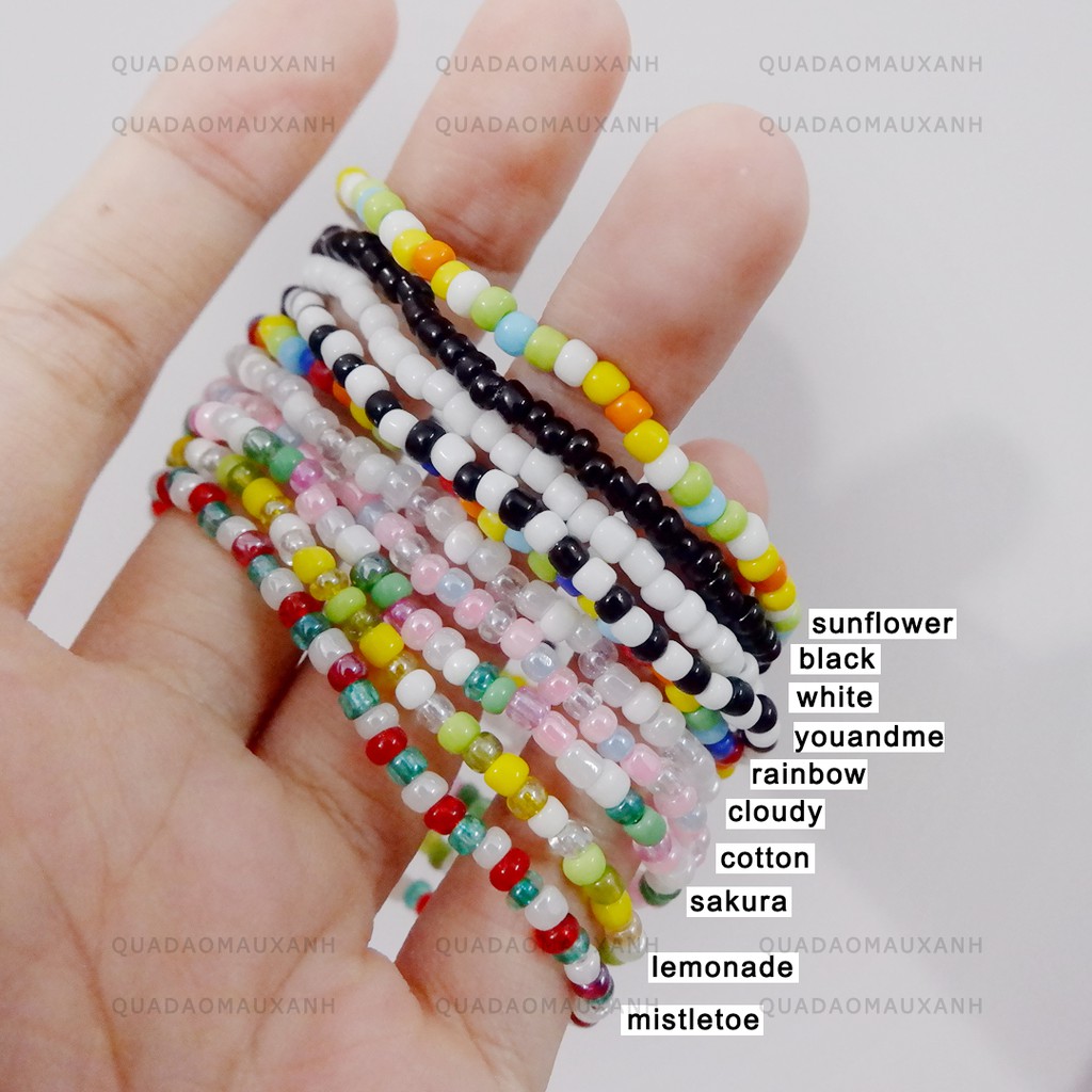 Vòng tay cầu vồng sắc màu rực rỡ phong cách bohemian (HẠT CƯỜM LỚN) #rainbow | BigBuy360 - bigbuy360.vn