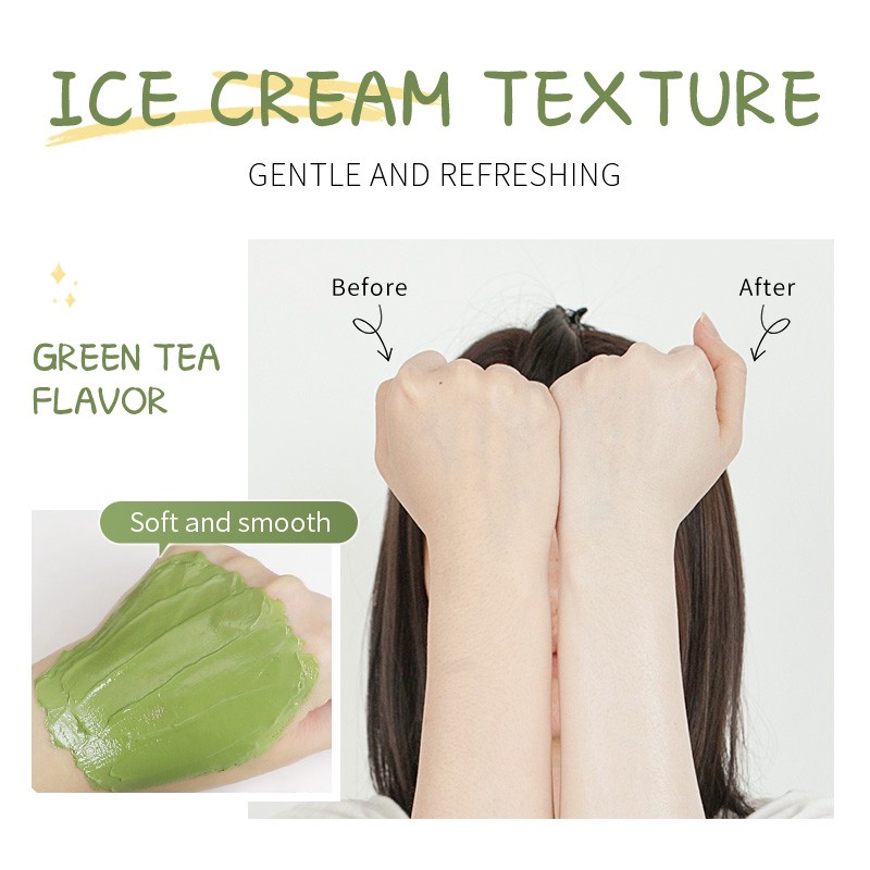 Mặt Nạ Bùn Trà Xanh Làm Sạch Mụn Đầu Đen Kiềm Dầu Làm Sáng Da100g