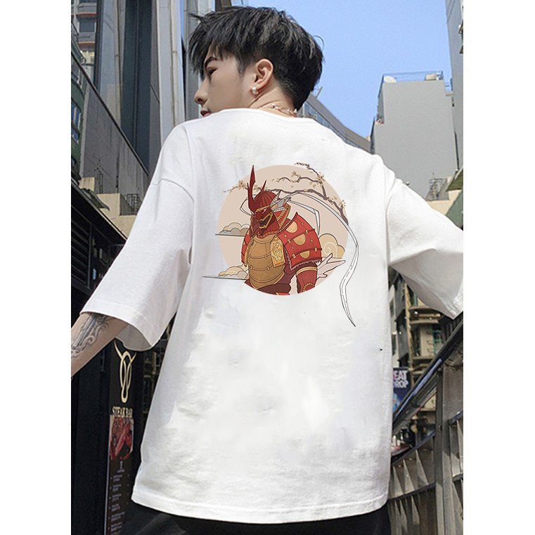 Áo thun unisex độc lạ Samurai form rộng vải dày mịn 2019T1830