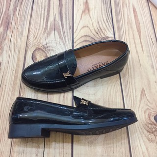 Giày lười da nam da bóng dập vân XL( Chất Store )