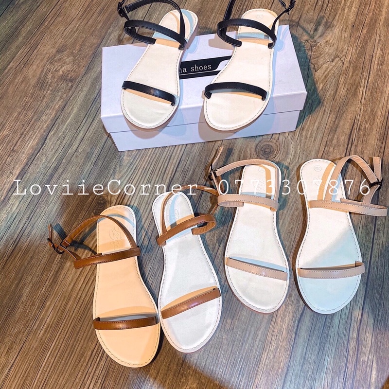 SANDAL NỮ ĐẾ BỆT LOVIIECORNER - SANDAL NỮ DÂY MẢNH - SANDAL QUAI MẢNH HỌC SINH - SANDAL QUAI NGANG ĐẾ BỆT S210702