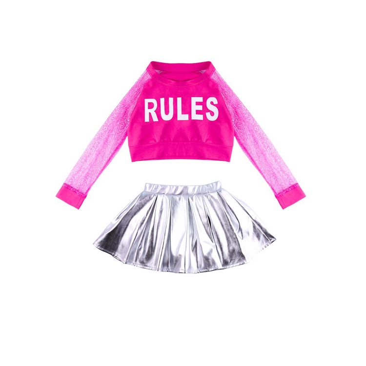 Bộ Trang Phục Biểu Diễn Nhảy Hip Hop Thời Trang Dành Cho Bé Gái 3.26
