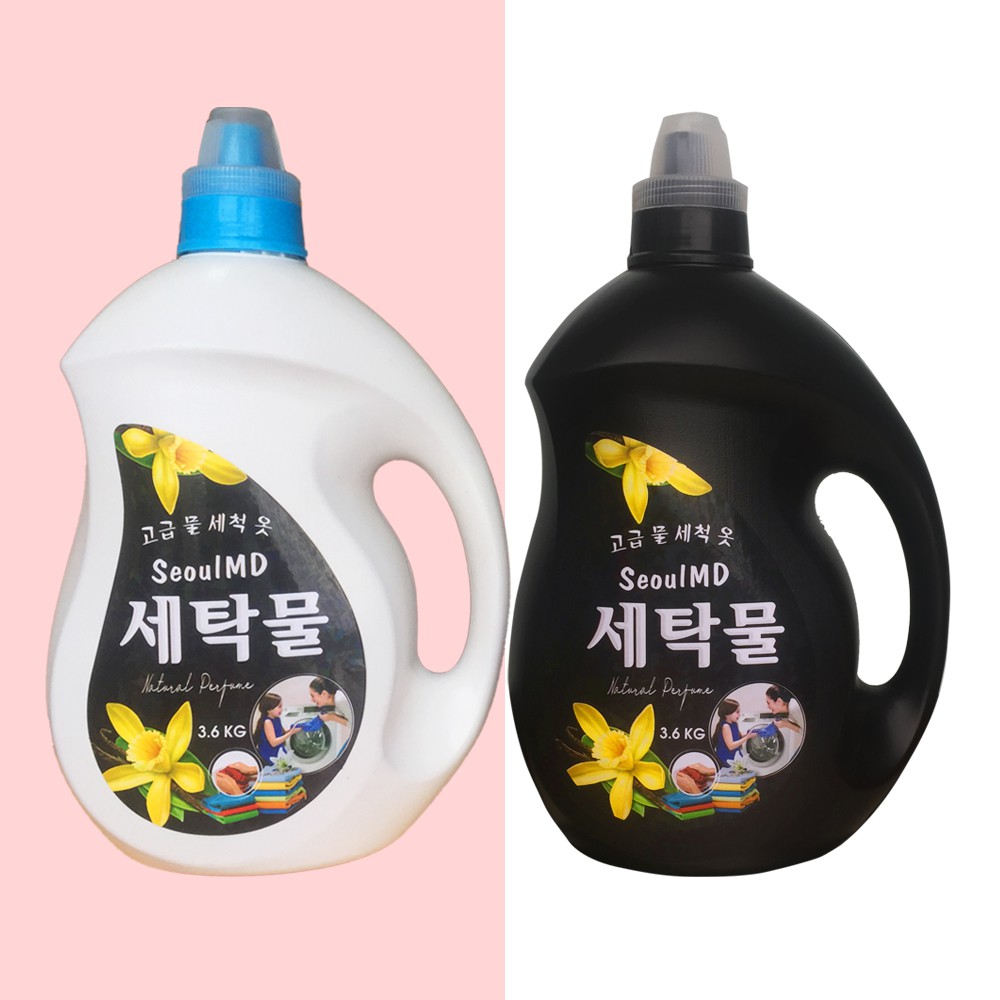 [Không thơm Hoàn tiền] Nước giặt hàn quốc Seoul MD - Giặt sạch, thơm mềm - Can 3.6Lit