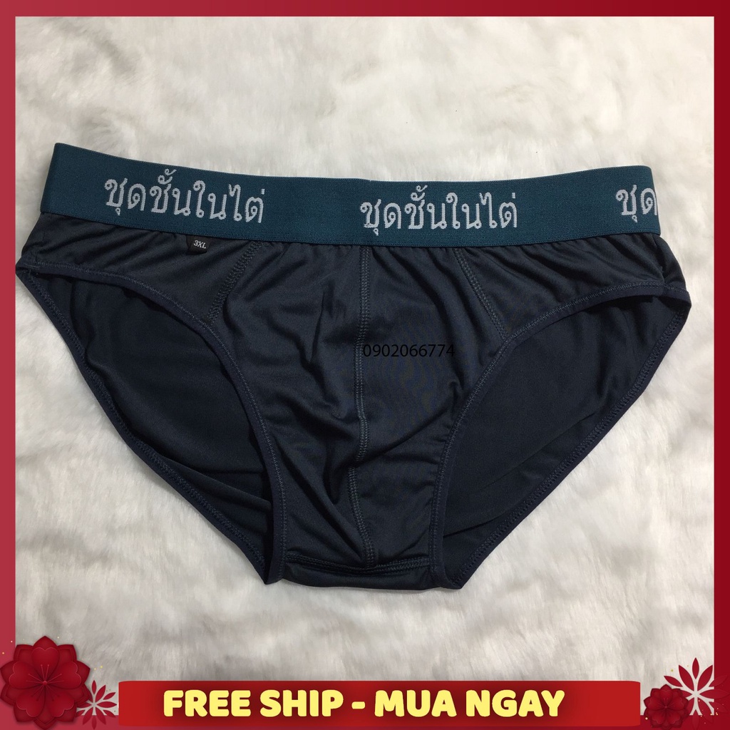 Bộ 3 Quần Lót Nam thái - Quần xì nam co giản hàng thái lan cho nam từ 40 - 80kg Vải Thun Lạnh Cao cấp