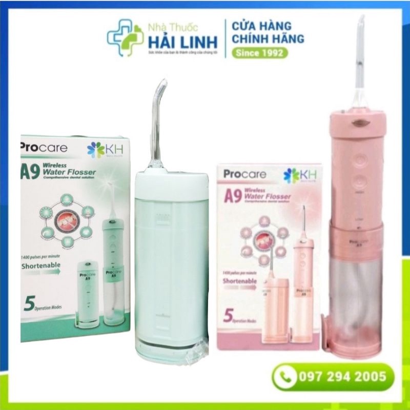 Máy tăm nước Procare A9 và Procare A9 New ⚡ Bảo hành 12 tháng ⚡ Tặng quà Giúp làm sạch mảng bám kẽ răng hiệu quả