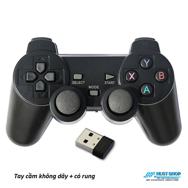 Tay Cầm Chơi Game PS2, PS3, PS4, Game giả lập 4 nút, có dây có rung kết nối USB cho PC / Laptop