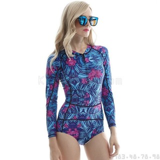 Bộ bơi liền dài tay nữ sbart 8016 tím