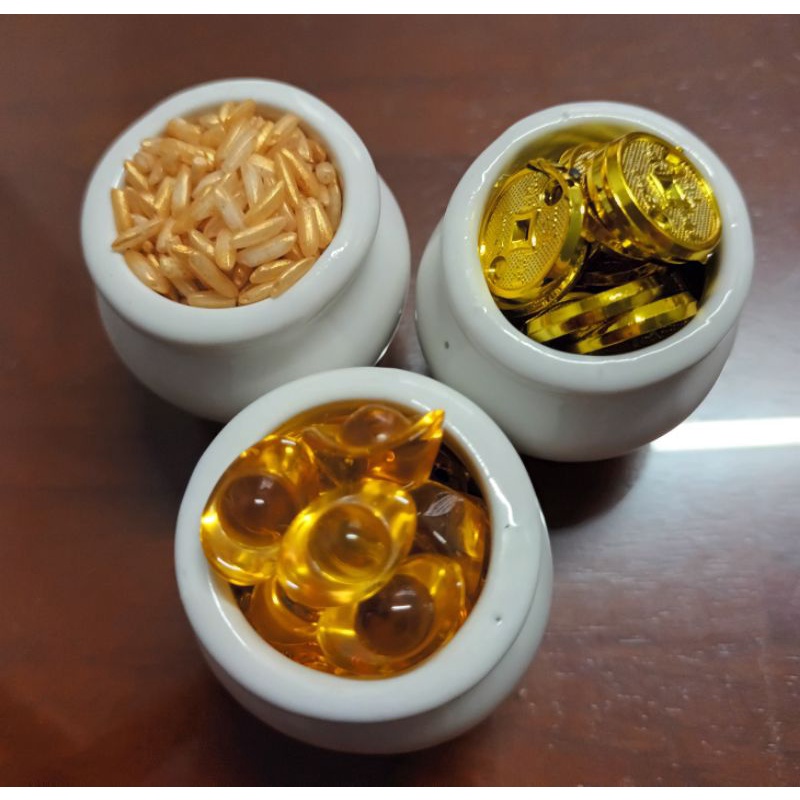 Hủ bát tụ bảo bồn kim nguyên bảo pha lê chiêu tài lộc