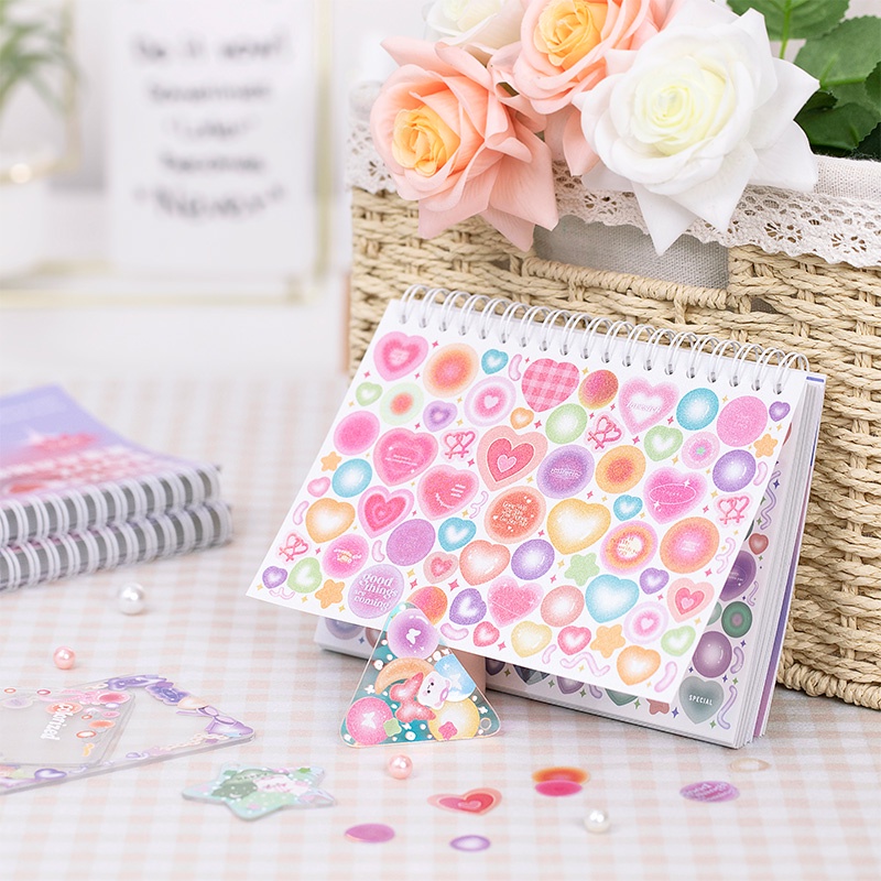 Bộ 50 Miếng Dán Trang Trí Sổ Tay Họa Tiết Hoạt Hình Dễ Thương