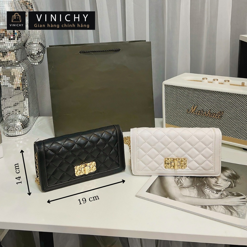 Túi xách nữ đeo chéo, đeo vai, túi đi chơi, đi học VINICHY, da đẹp, thời trang cao cấp size 19cm HA186