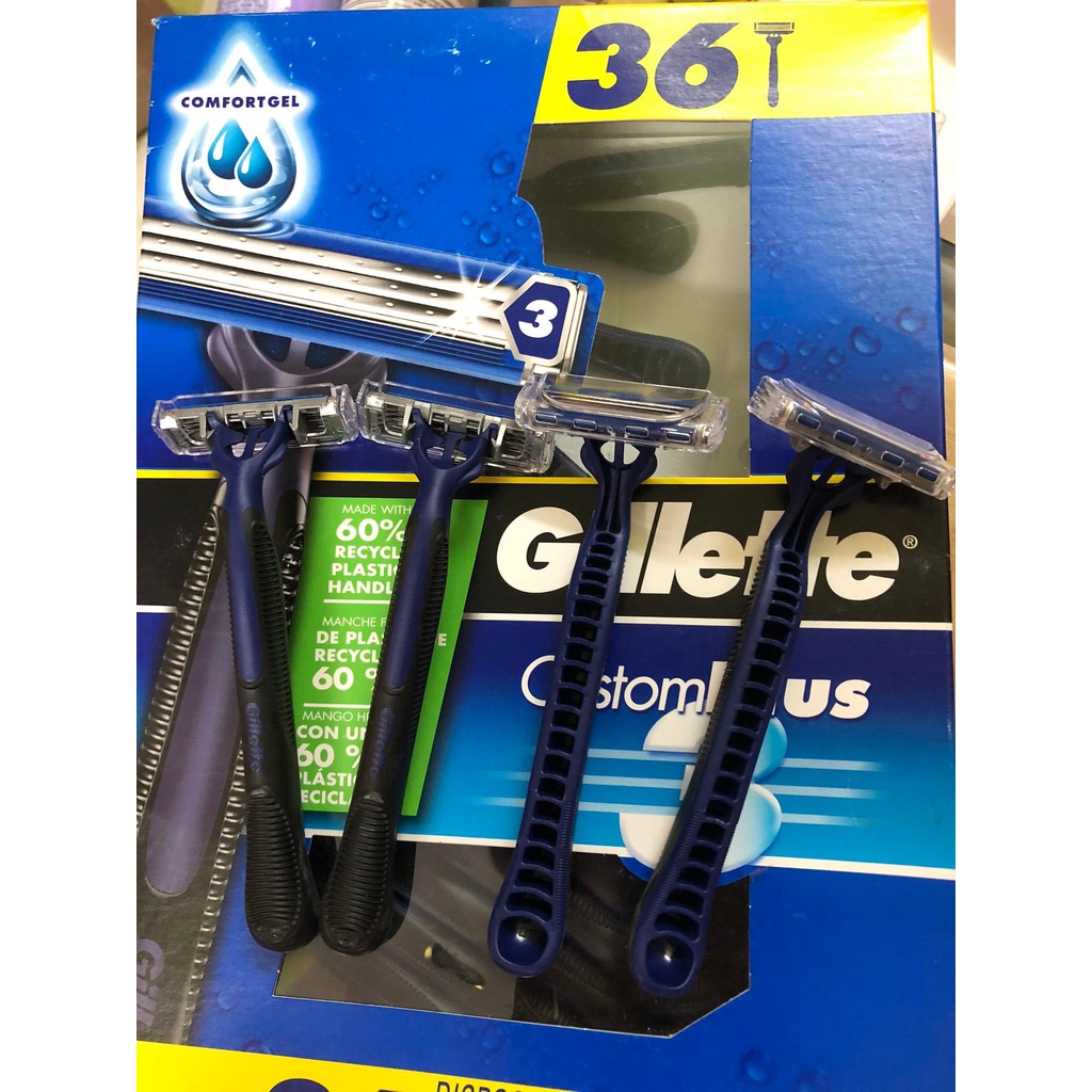 Dao Cạo Râu 3 lưỡi Gillette Custom Plus 3 (lẻ 1 cái)