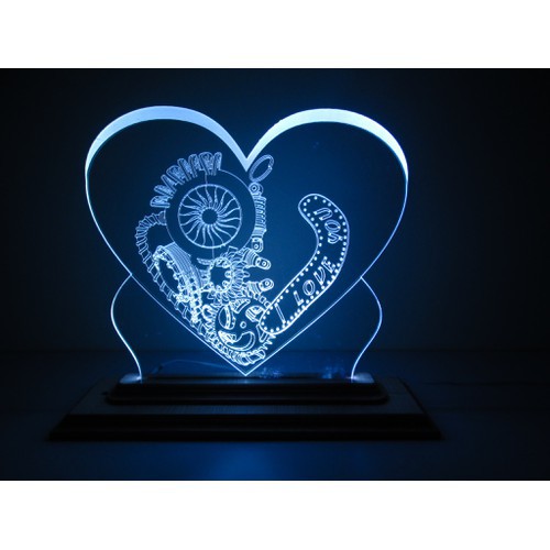 Dán dạ quang hình trái tim xách tay Hàn