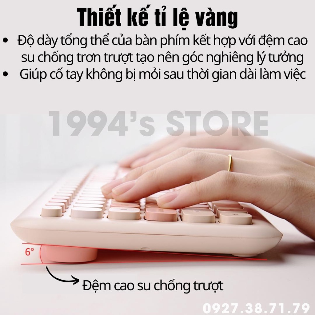 Combo bàn phím giả cơ và chuột không dây MOFii Ferris Hand 666 siêu CUTE cho máy tính bàn Laptop, Tivi, điện thoại, iPad