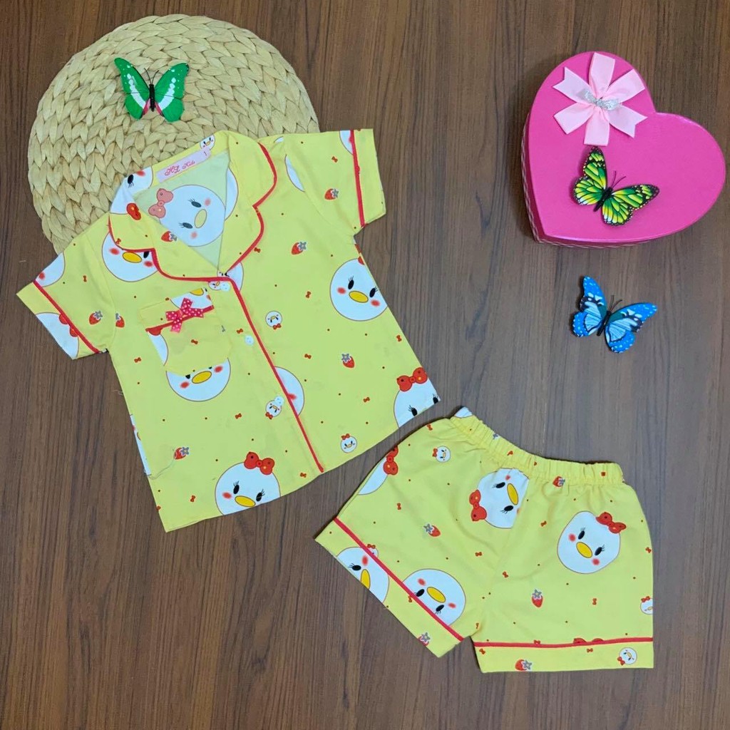 Bộ Pijama quần đùi nhiều hình size đại cho bé gái (30~45kg) - Hirokids