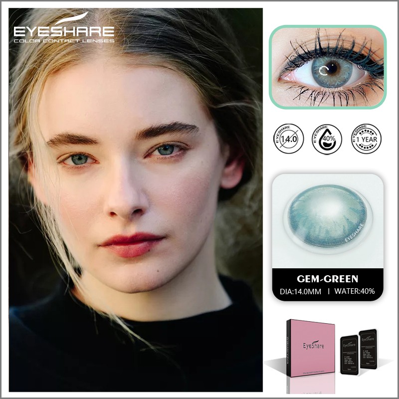 Cặp kính áp tròng EYESHARE nhiều màu sắc tùy chọn 14mm chất lượng cao thời trang
