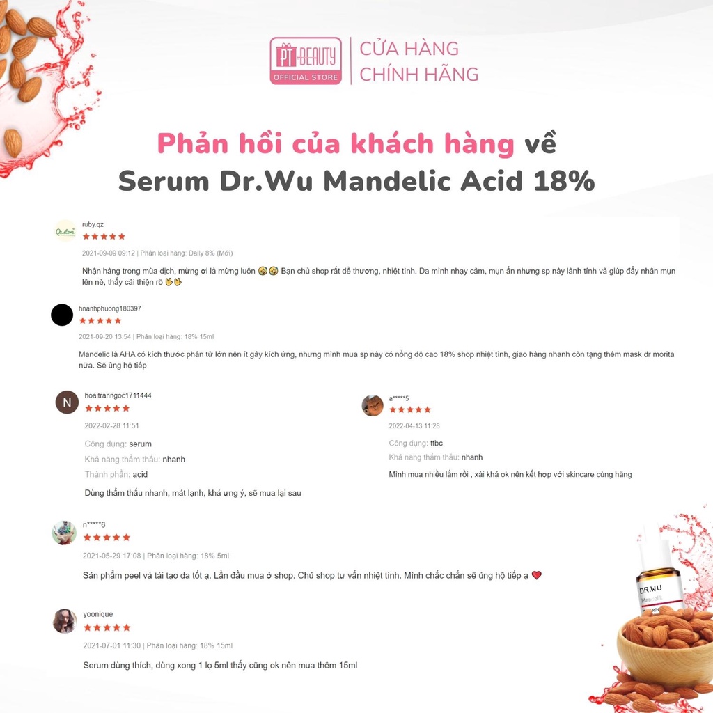 Serum Tái Tạo Da Dr.Wu Mandelic Acid 6% 15ml